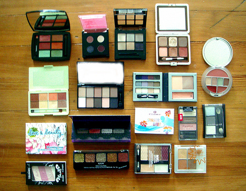 bronze makeup mirror