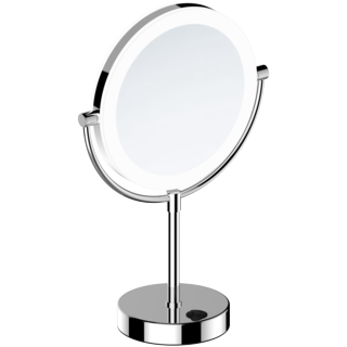 Battery Powered LED Lighted Magnifying Mirror with PMMA Lampshade