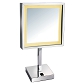 Freestanding lighted magnifying mirrors